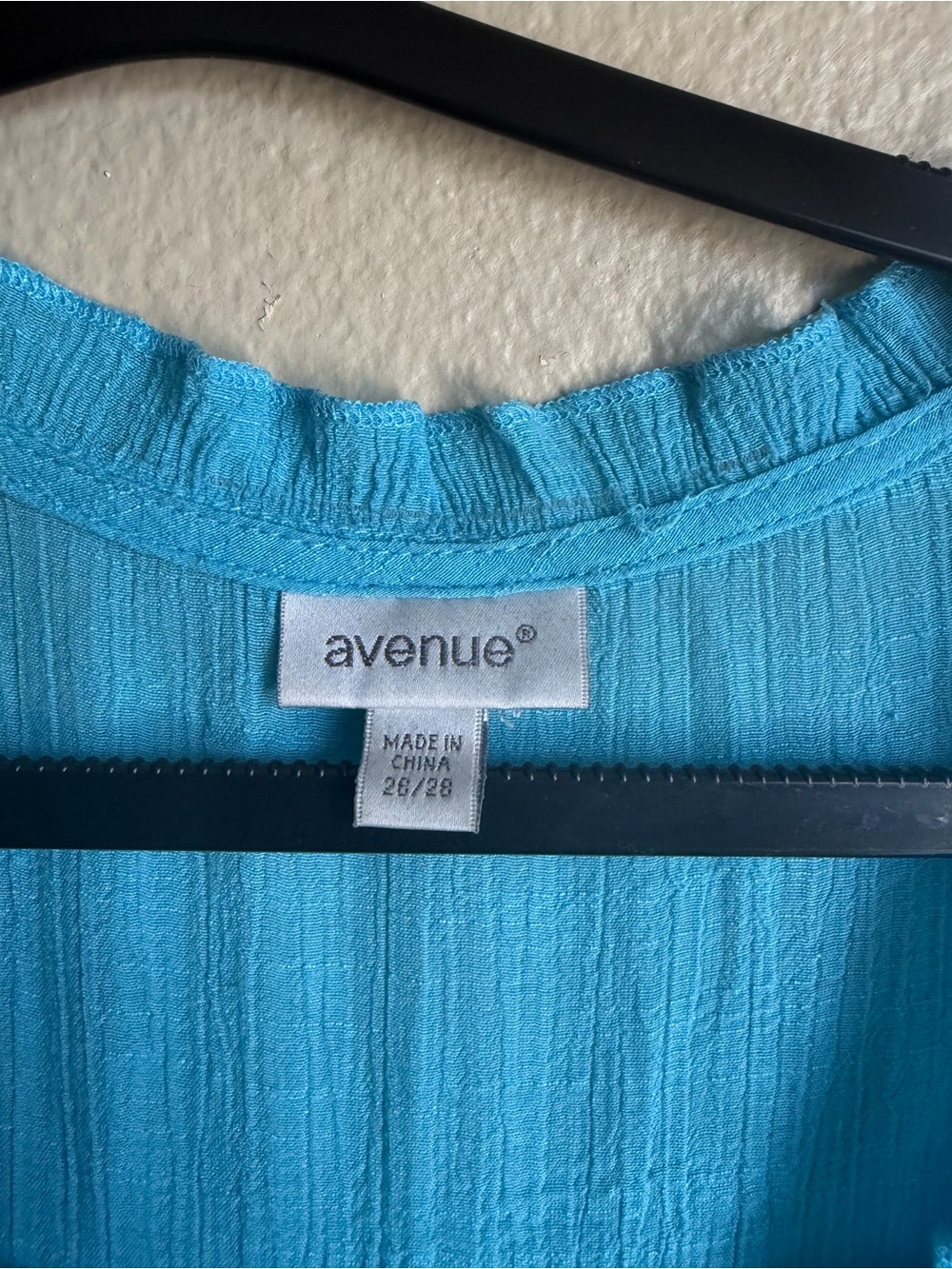 Avenue Turquoise Button-Front Ruffle Sleeve Tunic - Picture 3 of 3